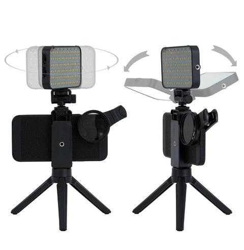 LED Tattoo Light Kit For Pro Grade Photos And Videos Clip On Photo Lights With CPL Filter 120 LED Beads No Glare Great Color Studio Quality Tattoo Photography Lighting For Social Media