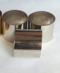 Set Of 6 Brass And Silver Ferrule Collars For Walking Stick Spare Part Durable Solid Brass Construction With Dual Finish Brass Or Chrome 1 Inch Size