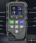 Plug And Play OBD2 Scanner Code Reader Diagnostic Tool For Chevrolet Bolt EV 2017 To 2023 with LCD display and functional buttons.
