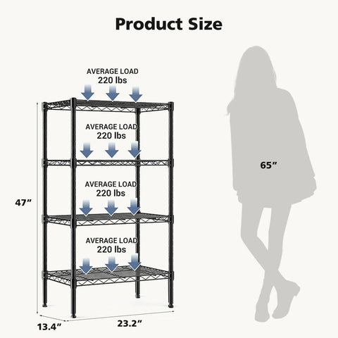 Heavy Duty 4 Tier Wire Shelving Rack Built Like A Tank With A Rock Solid Steel Frame Holds 200 Lbs Per Shelf Total Workhorse Garage Tool Organizer And Weekend Warrior Gear Storage Setup