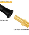 UHARBOUR manometer gas pressure tester with 40-inch black hose and brass 1/8 in NPT fitting