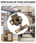 Dual Roller Cabinet Door Catch Set 40 Pack Solid Brass Adjustable Spring Ball Latch Bronze Finish in various settings
