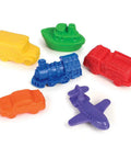 Colorful mini vehicle counters in six shapes and colors for counting. Awesome 72 Piece Mini Motor Car Counters And Sorting Set For Kids Ages 3 Plus.