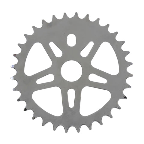 Beefy One Piece Chainring 32 Tooth For One Eighth Inch Chains Chrome Steel BMX Mountain Bike Drive Chainring Single Ring Design