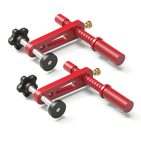 Clamp Set 20mm With Protective Pads For Woodworking On A Workbench Table Red Aluminum Alloy Construction