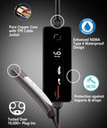 Portable EV Charger 16A 110V To 240V Level 1 And Level 2 NACS And J1772 Compatible with Tesla Ready features and components