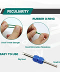 Green Rubber O Ring Kit And Car AC Valve Core Kit Set For R12 And R134a Repairs tensile strength and tool view
