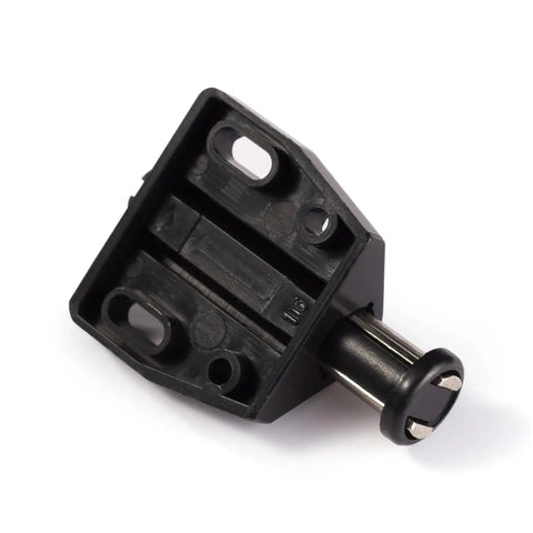 Magnetic Door Latch Kit For Cabinets And Furniture, Easy Open Touch Latch with black round plate, screws not visible