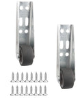 Two Pack Mini Long Frame Casters With Screws Rubber Wheels For Furniture Drawers Bookcase Doors Sinking Repair Lift Device