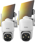2K PTZ Solar WiFi Security Camera With AI Motion Detection, Color Night Vision, 360 Degree View, Waterproof Build