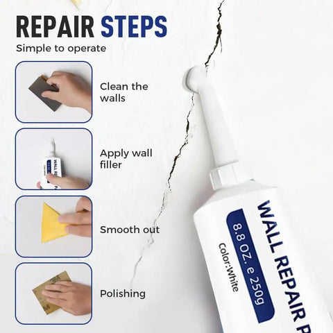 Drywall Patch Repair Kit With Scraper And Quick Drying Mending Paste For Holes And Cracks At Home DIY Friendly Fix instructions