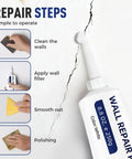 Fast Drying Drywall Repair Kit With Scraper For Cracks And Holes 2026 Upgrade Quick Patch Paste For DIY Home Fix steps