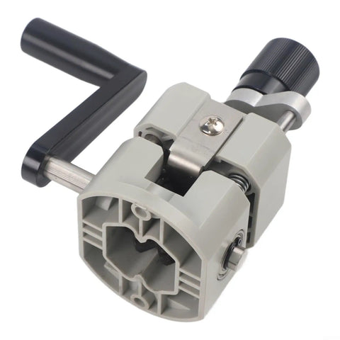 Awesome Plastic Hand Crank Manual Wire Stripper For Copper And Aluminum Cables Features Adjustable 2 To 20Mm Range side view of tool.