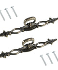 Vintage Style Antique Bronze Long Cabinet Handles 6.3 Inches, 2 Pack Hollow Drawer Pulls With Screws For Furniture