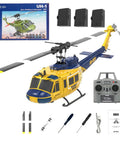 Flybarless Huey RC Helicopter For Adults With 6 Axis Gyro, Optical Flow Positioning, TOF Lidar Height, 2.4G 6CH, Beginner Friendly