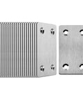 Dang Solid Stainless Steel Mending Plates Set Packs Forty Corner Angle Braces For Furniture Cabinet Wood Repair Featuring Pre Drilled Holes, showing stacked plates with pre-drilled holes.