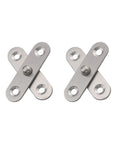 Six Piece Quality Heavy Duty Stainless Steel Pivot Hinges with sleek design for effortless mounting on cabinet doors.