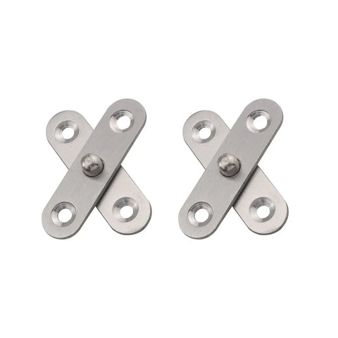 Six Piece Quality Heavy Duty Stainless Steel Pivot Hinges with sleek design for effortless mounting on cabinet doors.