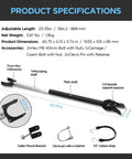 Transom Saver For Boats And Motors Heavy Duty Composite Head Engine Support Fits 23 To 35 Inches detailed with parts labeled