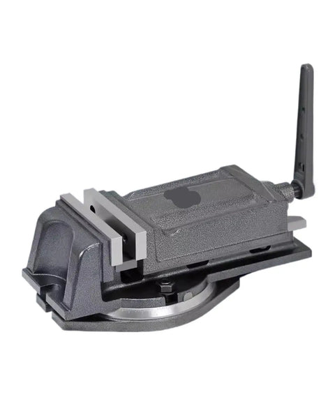 QH100 100mm Swivel Base Milling Vise Hardened Alloy Steel Precision Holding For Drilling And Heavy Cutting Tasks Fast Angle Positioning T-Slot Compatible with rotating base.