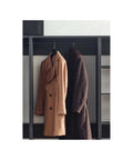 Freestanding Wooden Closet System Featuring Modular Cubbies And Hanging Rods Delivers Totally No Sweat Customizable Wardrobe Storage For Clothes Shoes And Accessories In Sleek Gray with coats hanging