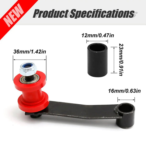 Beefed Up Chain Tensioner Replacement For ATV Go Kart 110Cc 125Cc 150Cc 200Cc 250Cc 420 428 530 Chain showing specifications