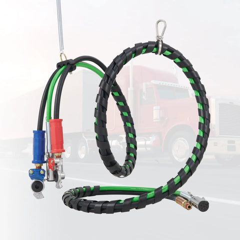 15 Foot Semi Truck Air Lines Kit With Glad Hands And 3 In 1 Air Hoses Plus 7 Way ABS Power Line Includes 2 Glad Hands 4 Seals