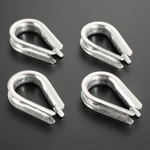Heavy Duty 316 Stainless Steel Half Inch Wire Rope Thimble For Marine Boat Rigging And Anchor Splicing, set of four.