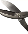 Close-up of Tin Snips 10 Inch Straight Pattern Tinners Snips With Comfort Grip, showing durable high carbon steel blades.