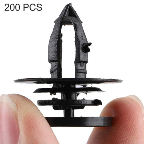 Car Interior Door Panel Trim Clip Set Weather Resistant Fasteners Rivet Kit For Door Cards Easy Installation Heavy Duty Clips Replacement 50Pcs To 200Pcs Packs Keeps Panels Secure And Looking Fresh, black plastic door panel clip with washer, 200 pcs