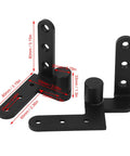 Stainless Steel Door Hinge Heavy Duty 270 Degree Swing for Cafe and Bar Doors Up to 130 Lbs Built Tough, black hinge dimensions shown