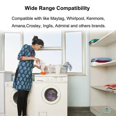 Ultra Durable Upgraded Washer Basket Driven Hub Kit W10528947 For Maytag Whirlpool Kenmore Washers Fits Mvwx655dw1 Mvwx655dw2 Wtw5000dw0 Wtw5000dw1 Wtw5000dw2 Wtw5000dw3 Mvwc565fw1 Includes Drive Block Retainer, washer compatibility display