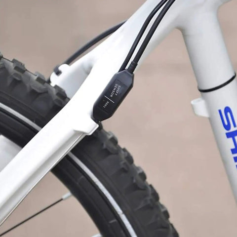 Gear Sensor For Bafang BBS Mid Drive Electric Bike Shifter Sensor mounted on white bike frame