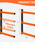 Product dimensions of Heavy Duty Wall Mounted Lumber Storage Rack Three Level Four Pack For Garage Storage Holds Wood Pipes And Skis