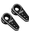 Beefed Up Two Pack Aluminum Servo Horn For High Torque SCX24 1 To 24 RC Crawler Upgrades Coreless Servo Arm Kit Not For Stock Servo Easy Install With Mounting Accessories Durable Reusable Premium Quality 25T black aluminum servo horns