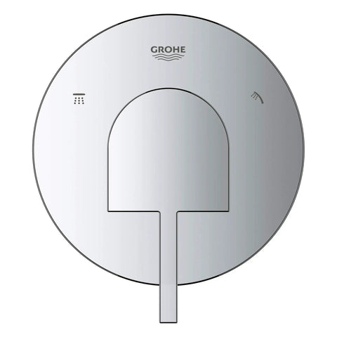 Plus Diverter Trim For 3 Way Rough-In Valves 29 902 And 29 903, Clean Cube And Circle Design For Modern Bathrooms, stainless steel