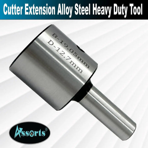 Half Inch Shank Tool Steel Holder With Lock Screw For 19 mm Rota Broaches, Hard And Ground on white background