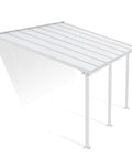 10x14 Foot Outdoor Patio Cover Canopy with Waterproof Pergola Roof White Frame and Polycarbonate Panels UV Protected Shade Shelter