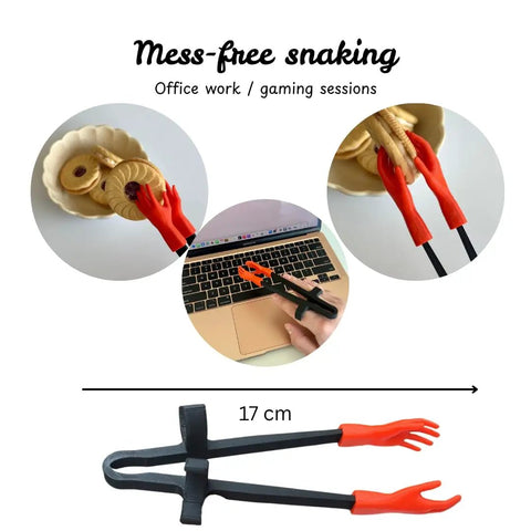 Chopstick Finger Grips For Clean Hands No Mess Gaming Office Accessory Black And Orange Boost Reaction Time Hand Eye Coordination For Gamers And Busy Pros, Precision Micro Movements For Faster Clicks And More Wins with cookies and laptop.