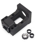 CNCTOPBAOS Nema23 steel motor mounting bracket with BK12 bearing end and spacers (front view).