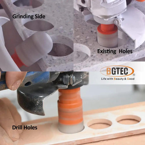 Pro Grade Diamond Core Drill Bits And Hole Saw Set With 5/8-11 Thread used for drilling and grinding on tile and stone surfaces