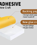 White Foam Rubber Seal Tape Self Adhesive Weather Stripping Gap Filler Foam Backer Tape 2 Inch Wide By Slim Cut 16 Foot Roll showing backing paper and no glue residue.