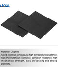 Rectangle Graphite Block Set 100x100x2mm Ingot Sheets For Melting And Electrolysis High Purity Graphite Electrodes Plates Pack Of 5