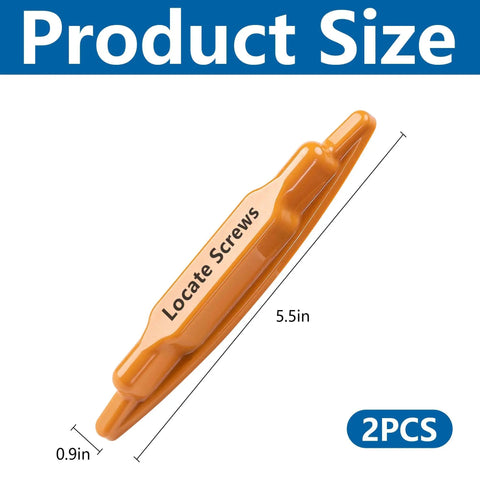 2 Pack Magnetic Stud Finders, Heavy Hitter Nail Head Locator showing size dimensions 0.9 x 5.5 inches