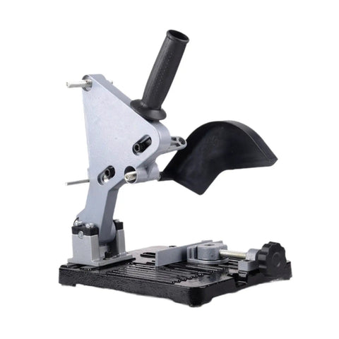 Angle Grinder Stand And Holder Bracket Built Tough Cast Iron Mount With Three Point Fixation And Protective Guard for Precise Cuts