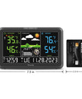 Indoor Outdoor Weather Station With Large Digital Display, Wireless Thermometer, Atomic Clock, Humidity Monitor