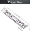 Diagram of Iron Nickel Plated Torque Type Friction Positioning Hinge Silver Tone With 4 Mounting Holes 36 x 6 x 2.5mm