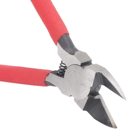 Heavy Duty Wire Stripper And Diagonal Pliers Automatic Stripping Slick As Butter Narrow Squeeze Nippers with red grips.