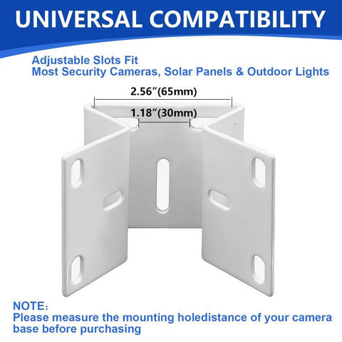 Corner Mount Kit For Security Cameras 270 Degree Bracket For Outdoor Surveillance No Fuss Setup CCTV Mount Front View