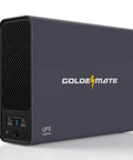 Front view of a gray Lithium UPS Battery Backup And Surge Protector 1000VA 600W Sinewave System With LiFePO4 Battery Pro Version